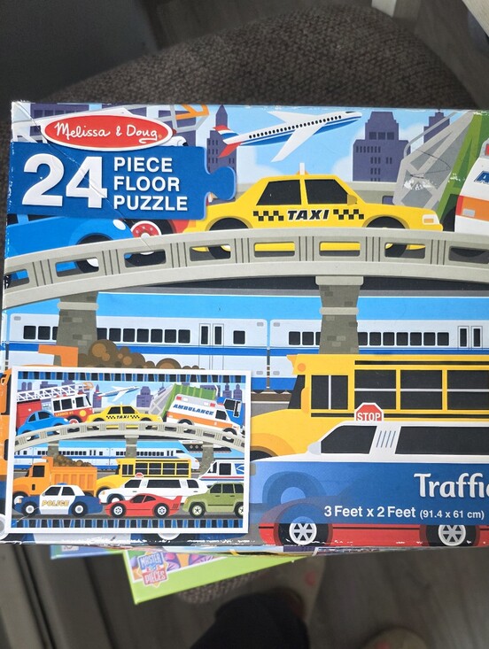 Melissa & Doug Other - Melissa & Doug Bright Yellow Taxi & Traffic Puzzle  24 Piece